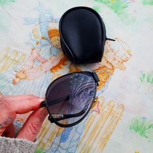 🌛Vtg. Collapsible Aviators w Case Fold Up!